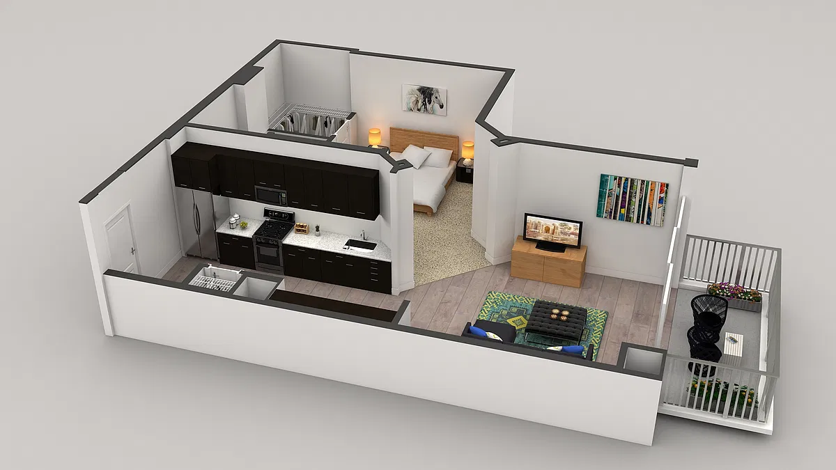 Floor plan 1-3H