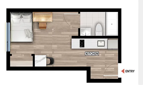 Floor plan Studio - 259 sqft