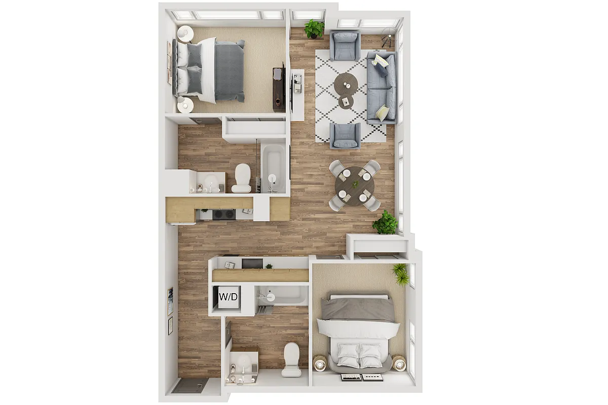 Floor plan 2 Bed