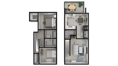 Floor plan Pines Road 2 Bed (B4)