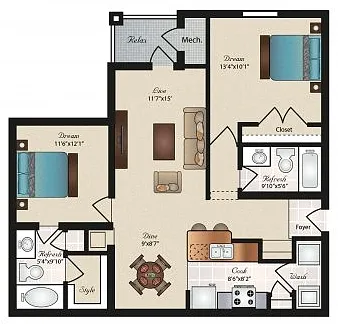Floor plan The Balcones
