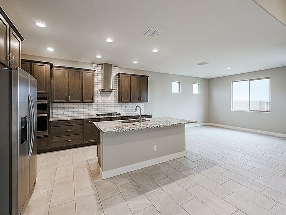 Large granite island