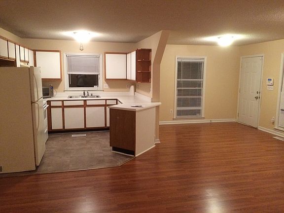 family room and kitchen