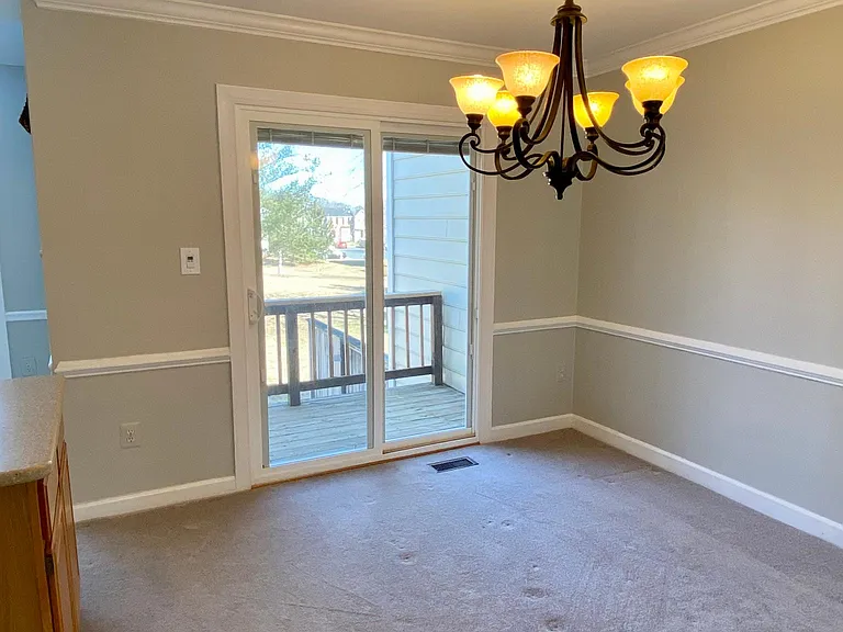 Dining room with deck access.