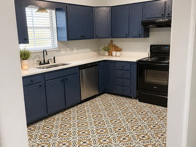 Updated kitchen with new appliances, new flooring and quartz countertops
