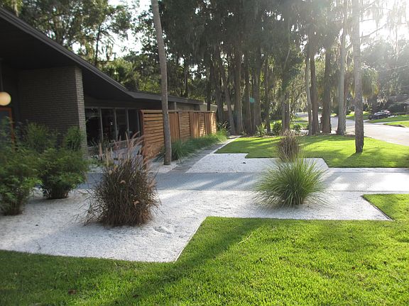 Xeriscaped front yard with Empire Turf