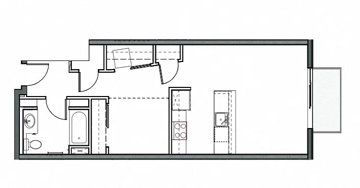 Floor plan Open 1x1 E