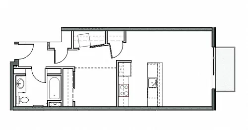 Floor plan Open 1x1 E
