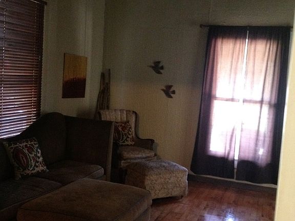 living room with wood floors