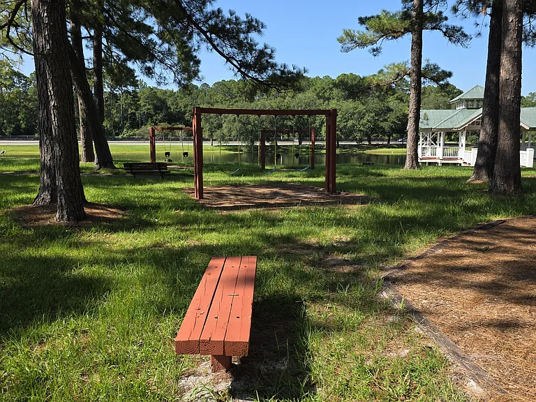Swings at the park, Twin Lakes Gazebo
