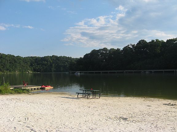 beach and lake