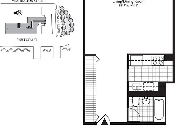 2nd image of 1 West St APT 2515