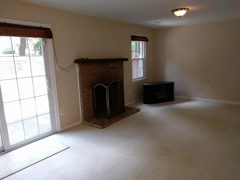 Lower level Rec room with fireplace