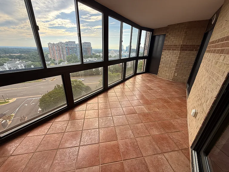 Enclosed balacony with stunning views of the DMV