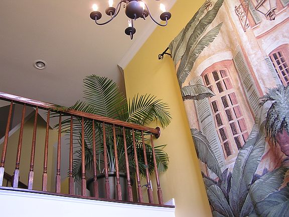 view from foyer to upstairs