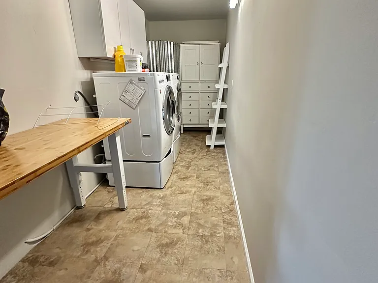 Laundry room. Only shared space