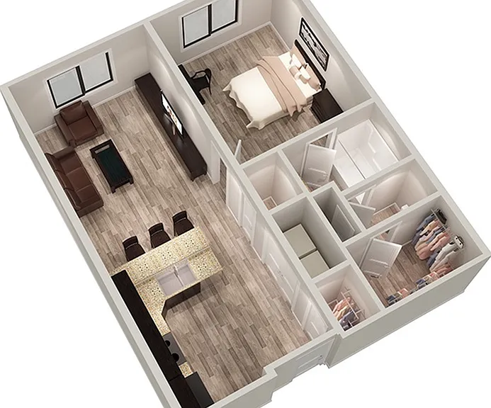 A1: 1 BED 1 BATH A1: 1 BED 1 BATH