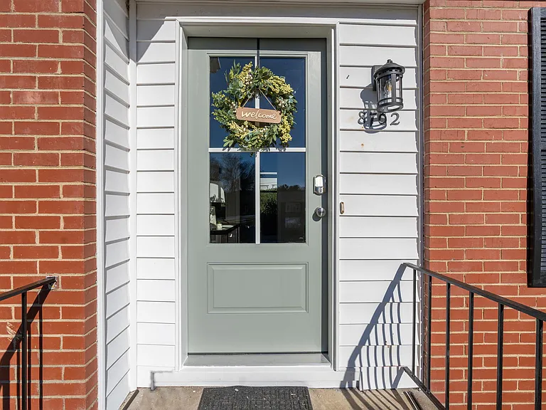 Front door with smart lock