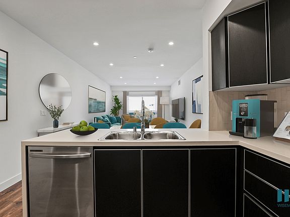 Open-Concept Kitchen and Living Room Space
