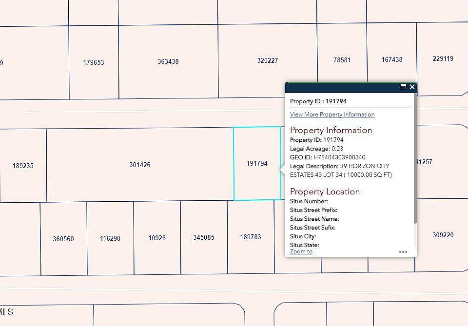 1st image of Pn 191794 39 Horizon City Ests Lot 34