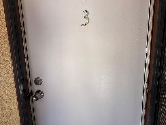 Locked entry door
