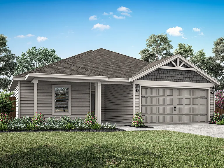 The Collin has an extended front porch.
