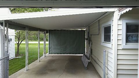 Carport view from the garage