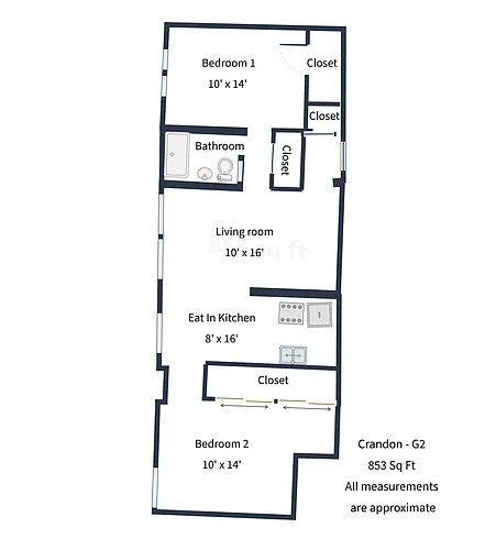 Floor plan 6945 S. Crandon - G2