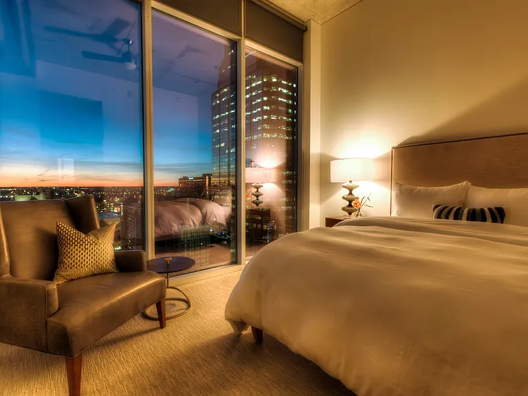 Spectacular Views from you bedroom at One Light Luxury Apartments in Kansas City