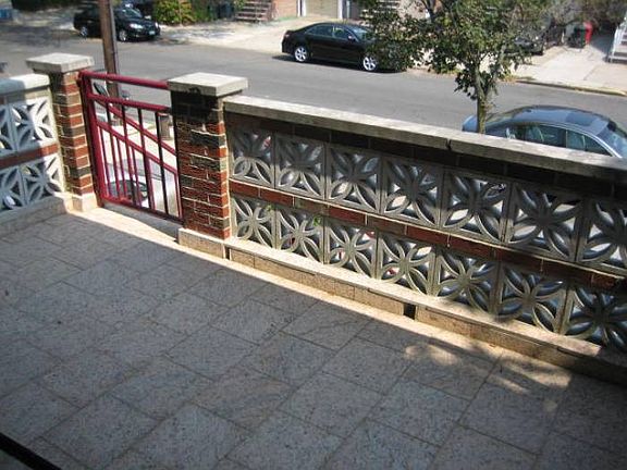 tiled-covered front porch