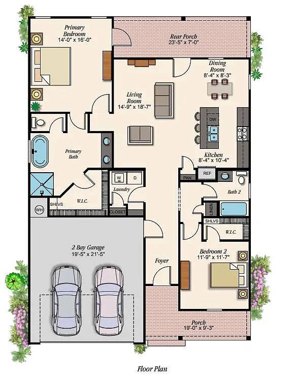 Floor plan 2 Bedroom