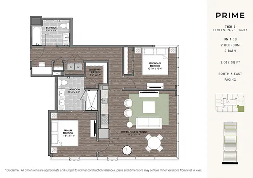 Floor plan Prime Two BR Stack 05