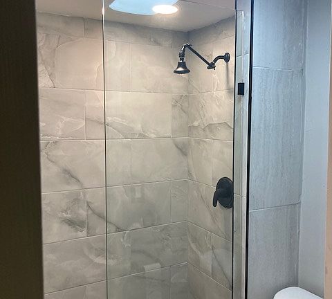 Updated Shower with New Glass