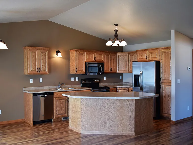 Custom oak cabinets