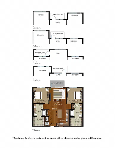 Floor plan B1-D