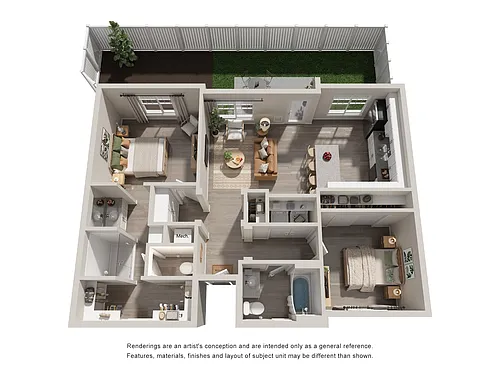 Floor plan Two Bedroom