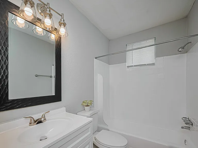 Bathroom with custom mirrors