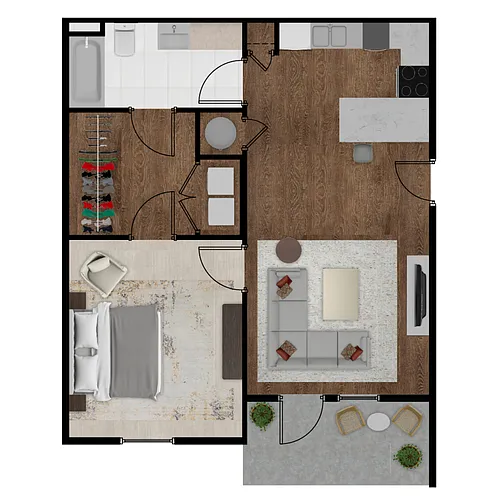 Floor plan One Bedroom
