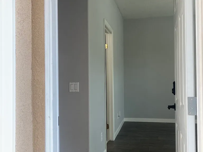 View from outside with door open