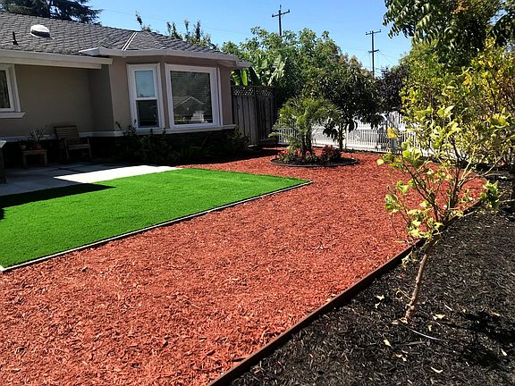 Well-manicured front garden