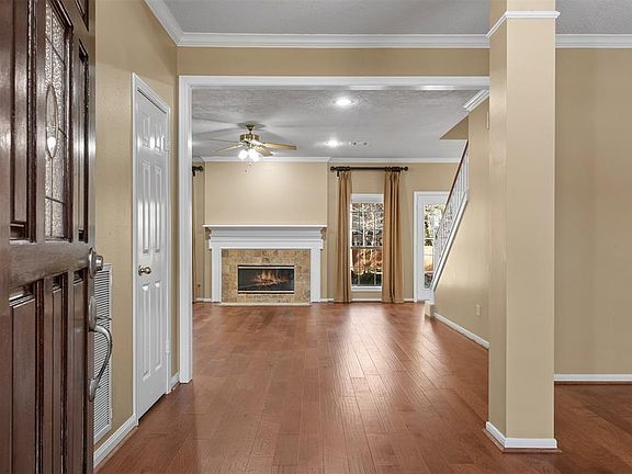 As soon as you enter this warm and welcoming home you get a great look at the beautiful brand new wood flooring.