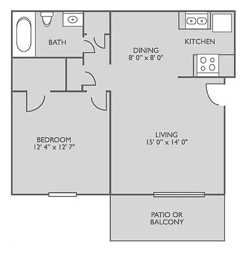 Floor plan 1 Bedroom- 60