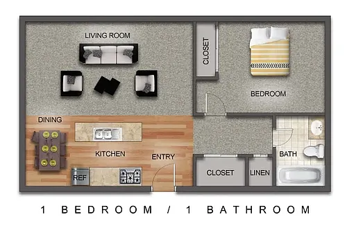 Floor plan 1 bedroom