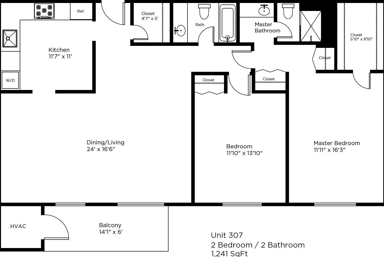 2 bed, 1241 sqft, $2,500 — Photo 2