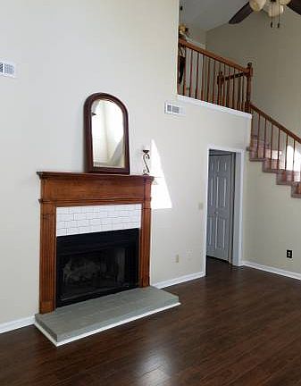 Great room with fireplace