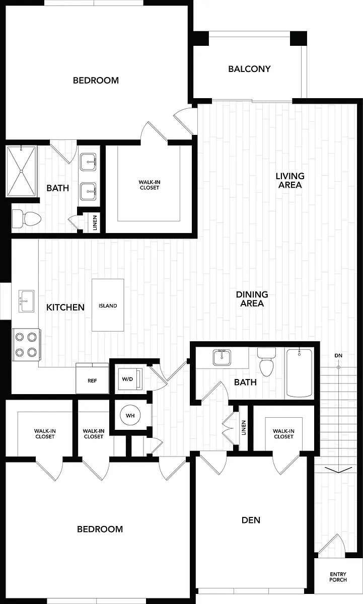 Floor plan 3 Bed/2 Bath-D5