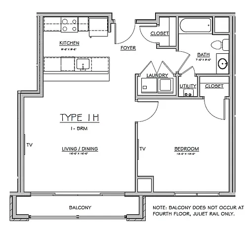 Floor plan 1H