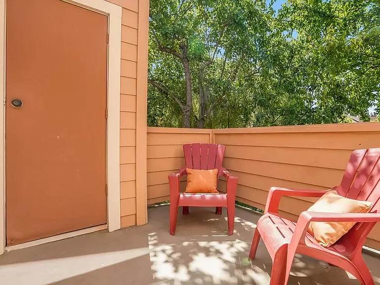 Lovely Patio views of Trees, Blue Sky