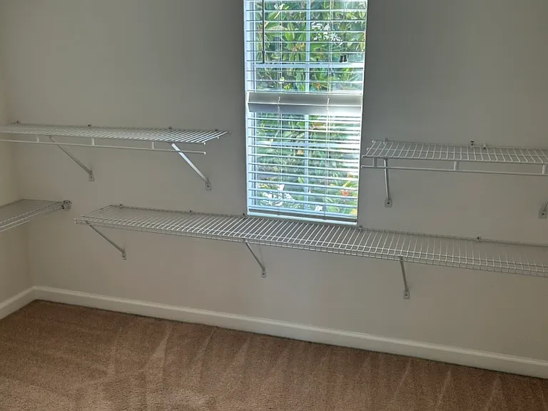 Walk-In closet in Master Bedroom, freshly painted interiors