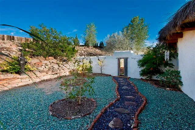 Back patio in front of treatment rooms / bedrooms
